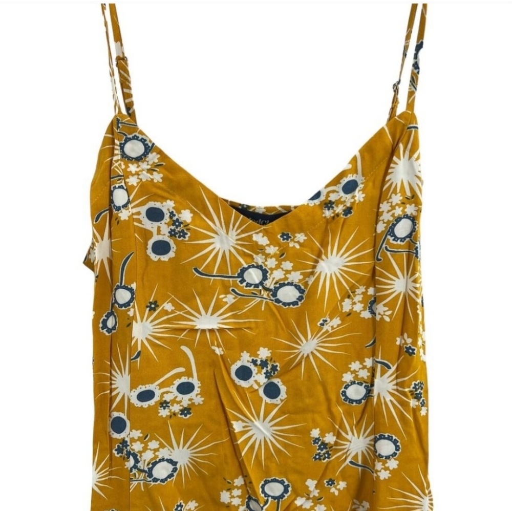 ModCloth XL Retro Dress Adj Spag Straps Glasses Starbursts Flowers Cool & Light - Picture 4 of 7